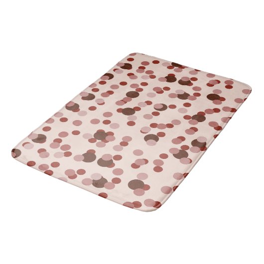 rote und rosa Punkte Badematte (Schrägansicht)