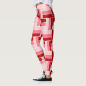 Rote und rosa Rechtecke Leggings (Links)