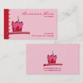 Rote und rosa rosa Visitenkarte (Vorne/Hinten)