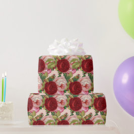 Rote und rosa Rose Decoupage Craft oder Geschenkpapier