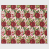 Rote und rosa Rose Decoupage Craft oder Geschenkpapier (Flach)