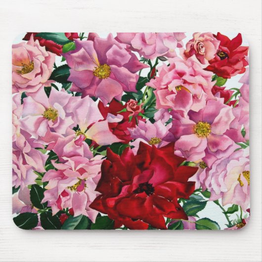 Rote und rosa Rosen 2008 Mousepad (Vorne)