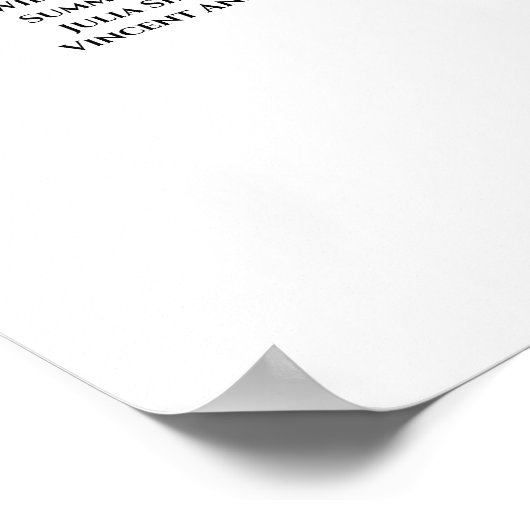 Rote und rosa Rosen 30 Tabelle Hochzeitstabelle Poster (Ecke)