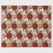 Rote und rosa Rosen Dekorative Kunst oder Geschenkpapier (Flach)