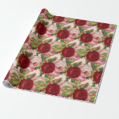 Rote und rosa Rosen Dekorative Kunst oder Geschenkpapier (Ungerollt)