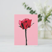 Rote und rosa Rosen Postkarte (Stehend Vorderseite)