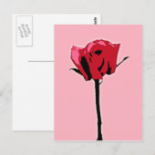 Rote und rosa Rosen Postkarte (Vorne/Hinten)