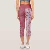 Rote und rosa Splotten Capri Leggings (Rückseite)