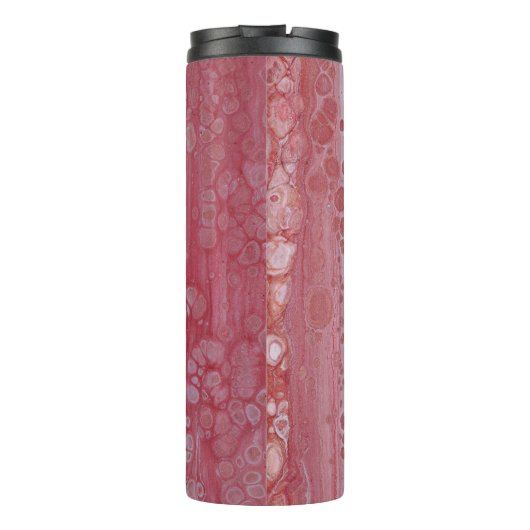 Rote und rosa Splotten Thermosbecher (Rückseite)