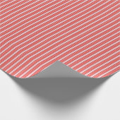Rote und rosa Streifen Girly Moderne Moderne Kunst Geschenkpapier (Ecke)