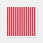 Rote und rosa Streifen Serviette (Vorderseite)