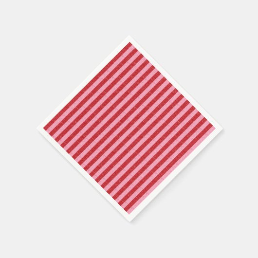 Rote und rosa Streifen Serviette (Ecke)
