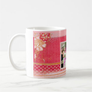Rote und rosa Tasse