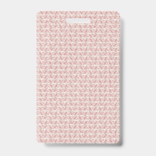 Rote und rosa Textilien auf einem gemusterten Tepp Ausweis (Vorderseite)