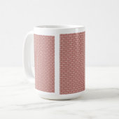 Rote und rosa Textilien auf einem gemusterten Tepp Kaffeetasse (Vorderseite Links)