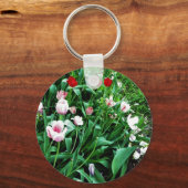 Rote und rosa Tulips Bilder Schlüsselanhänger (Vorderseite)