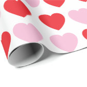Rote und rosa Valentinstag Herz Geschenkpapier (Rolleneckpunkt)