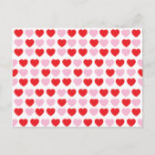 Rote und rosa Valentinstag Herz Postkarte (Vorderseite)