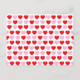 Rote und rosa Valentinstag Herz Postkarte