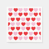 Rote und rosa Valentinstag Herz Serviette (Vorderseite)