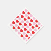 Rote und rosa Valentinstag Herz Serviette (Ecke)