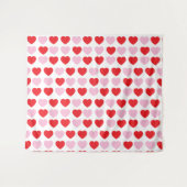 Rote und rosa Valentinstag Herz Wandteppich (Vorderseite (Horizontal))