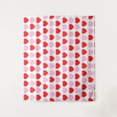 Rote und rosa Valentinstag Herz Wandteppich (Vorderseite)