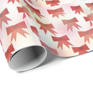 Rote und rosa Weihnachtsbögen Geschenkpapier