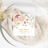 Rote und rosa Wildblumen Kinderdusche Napkins Serviette