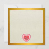 Rote und rosafarbene blumenreiche Herzen Valentins (Rückseite)