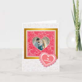 Rote und rosafarbene blumenreiche Herzen Valentins Einladung