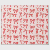 Rote und rosafarbene Girlanden Geschenkpapier (Flach)