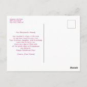 Rote und rosafarbene Liebe Herzenslust Valentinsta Postkarte (Rückseite)