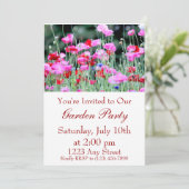 Rote und rosafarbene Pflaumen Einladung (Stehend Vorderseite)