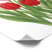 Rote und rosafarbene Tulips Malerei Blumenmauer De Poster (Ecke)