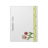 Rote und rosafarbene Tulpen Personalisiert 11 x 8, Notizblock (Rotiert)