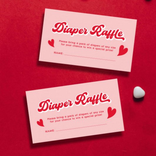 Rote und rosafarbene Valentine Kinderduschmaschine Begleitkarte