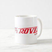 Rote und Rover-Logo-Tasse Kaffeetasse (VorderseiteRechts)
