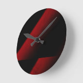 Rote und schwarze abstrakte Acrylwanduhr Runde Wanduhr (Winkel)