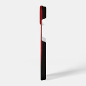Rote und schwarze amerikanische Flagge iPhone Hülle (Linke Seite)