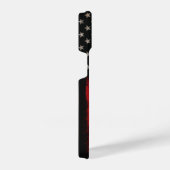 Rote und schwarze amerikanische Flagge iPhone Hülle (Rechte Seite)