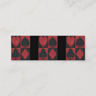 Rote und schwarze Anzüge in der Spitze, Mini Visitenkarte