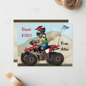 Rote und schwarze ATV-Kid-Karte Mitteilungskarte (Vorderseite/Rückseite Beispiel)