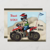 Rote und schwarze ATV-Kid-Karte Mitteilungskarte (Vorne/Hinten)