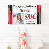 Rote und schwarze Bars Ein Foto Abschluss Banner (Insitu)