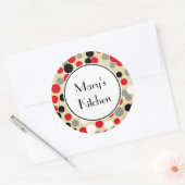 Rote und schwarze, benutzerdefinierte Aufkleber (Umschlag)