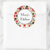 Rote und schwarze, benutzerdefinierte Aufkleber (Tasche)