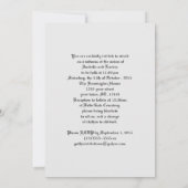 Rote und schwarze Blätter Goth Wedding Einladung (Rückseite)