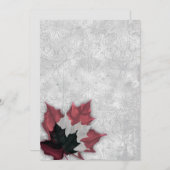 Rote und schwarze Blätter Goth Wedding Einladung (Vorne/Hinten)