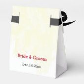 Rote und schwarze Blume, botanische Hochzeit Geschenkschachtel (Rückseite)